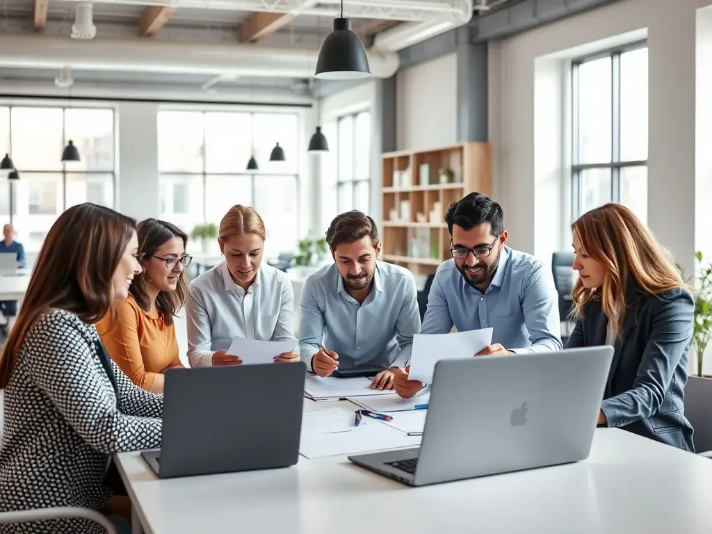 An image depicting a diverse group of Indian professionals collaborating on financial charts and graphs, symbolizing teamwork and strategic financial planning in a modern office setting.
